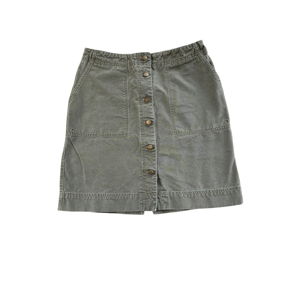 Vintage Ralph Lauren skirt Button Front cargo skirt size 6 Olive Green